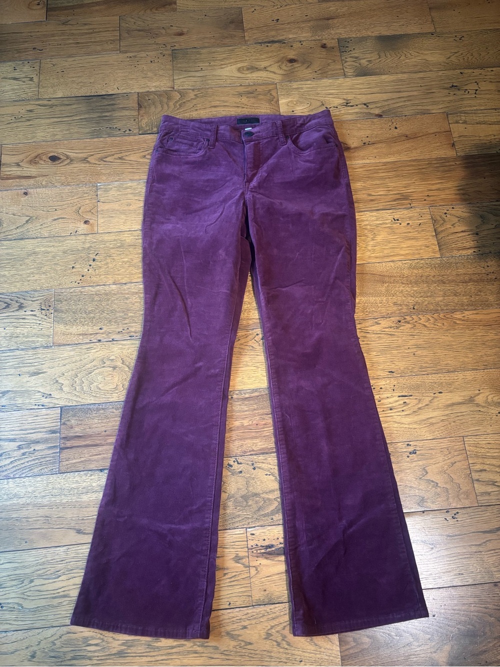 Kut From The Kloth Women's Plum Corduroy Flare Pants Size 10